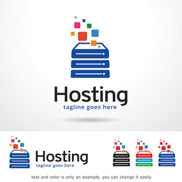 Hosting Logo Template Design Vector 