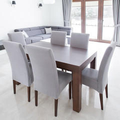 Dining room and open space living room