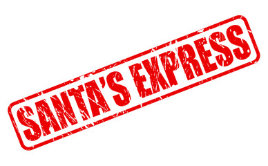 Santa express RED STAMP TEXT