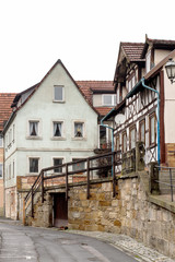 Fototapeta na wymiar Tudor style house in Franconia