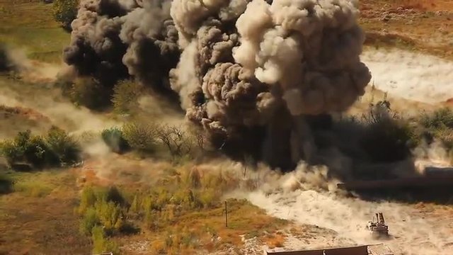 A massive explosion rocks an Afghan village.