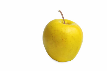 Fresh Yellow Apple Isolated on White