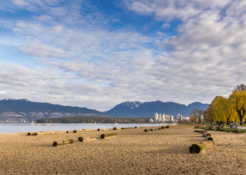 Kitsilano beach in Vancouver BC Canada