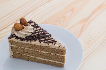 mocha cake with almond  - mocha coffee cake with almond