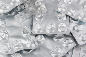 empty packets of prescription medicine