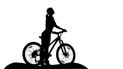 Fototapeta na wymiar a girl on a bike 
