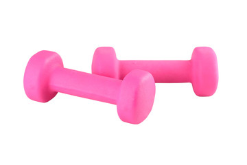 pink glossy dumbbell