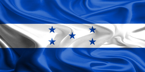 Waving Fabric Flag of Honduras