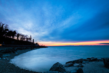 Evening in the gulf of Trieste