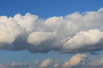 White clouds on the sky 