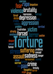 Torture, word cloud concept 4