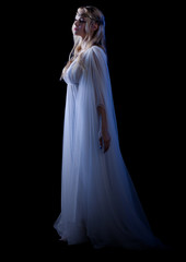 Fototapeta premium Young elven girl isolated