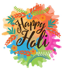 
Happy Holi poster greeting card design.