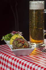 Roulade mit Bier