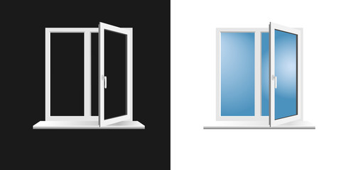 window frame on background