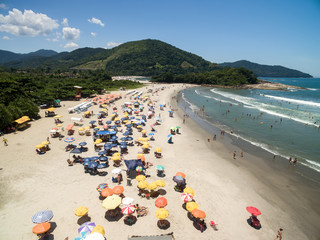 Aerial View of Camburi Beach, Sao Paulo, Brazil