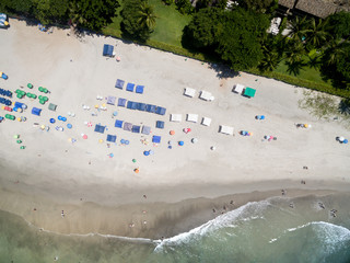 Fototapeta na wymiar Top View of Sao Sebastiao Beach, Sao Paulo, Brazil