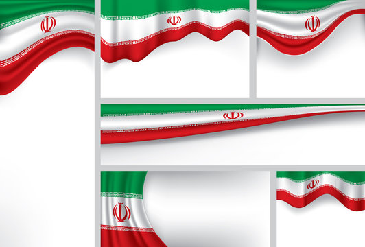 Die Flagge Des Iran Weht Wind Auf Grauem Hintergrund Illustration -  Stockfotografie: lizenzfreie Fotos © persefone 657079890