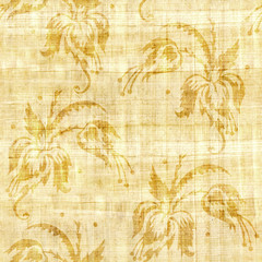 Floral decorative pattern - papyrus texture - seamless backgroun