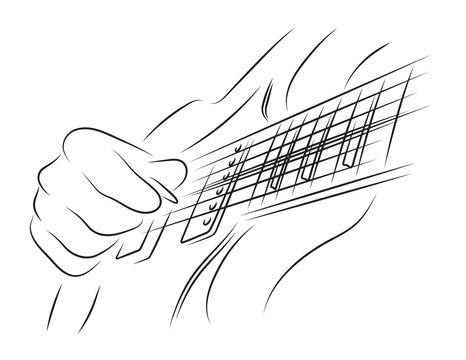 Playing guitar