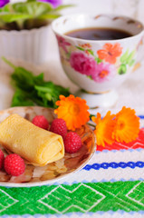 Pancakes with filling.