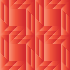 Fototapeta premium Contemporary decorative seamless pattern with different geometrical shapes of red gradient