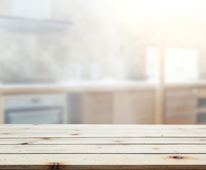 Table Top And Blur Interior of Background