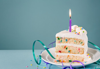 Slice of Birthday Cake - 104520009