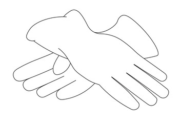 Vector illustration of brown gloves