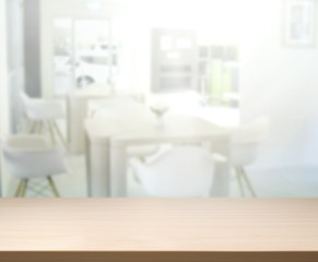 Table Top And Blur Interior of Background