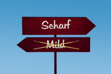 Schild 48 - Scharf