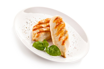 Grilled chicken fillet and vegetables 