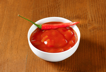 Hot Tomato-Pepper Sauce