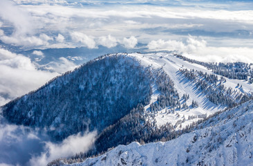 Slope on the skiing resort