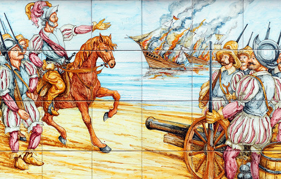 Hernán Cortés quema sus naves