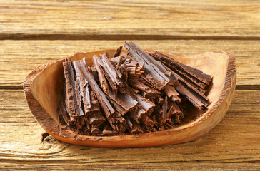 Chocolate shavings