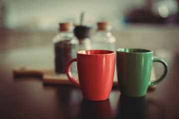 Cup on the kitchen table