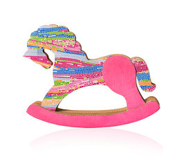 toy rocking horse with clipping path