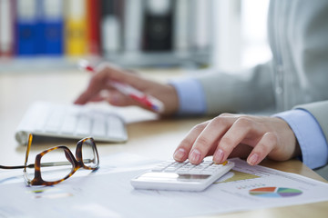 Businesswoman working in office