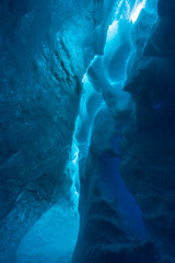 Ice cave in the Vatnajokull Glacier IcelandAn