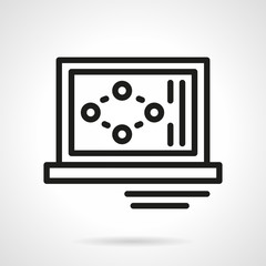 Networking black line design vector icon