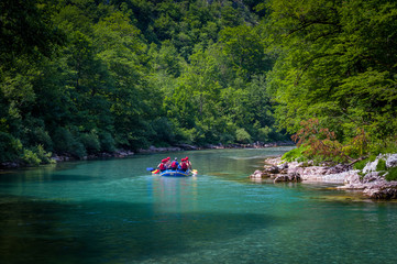 Fototapeta na wymiar Tara's river rafting in Montenegro