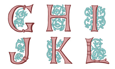 letters in the old vintage style. Part 2