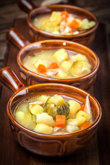 Tasty vegetable soup.