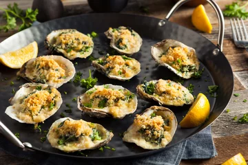 Foto op Plexiglas Homemade Creamy Oysters Rockefeller © Brent Hofacker