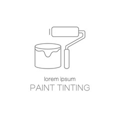 Paint tinting logotype design templates.