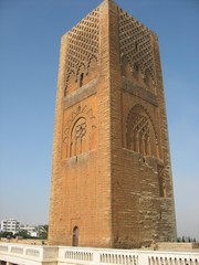 Obraz premium Hassan Tower or Tour Hassan in Rabat, Morocco