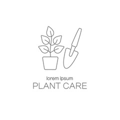 Plant care logotype design templates