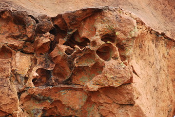 Red eroded rock structure