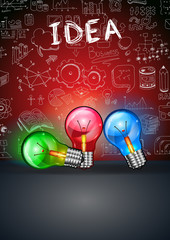 Idea Concept Layout for Brainstorming and Infographic background